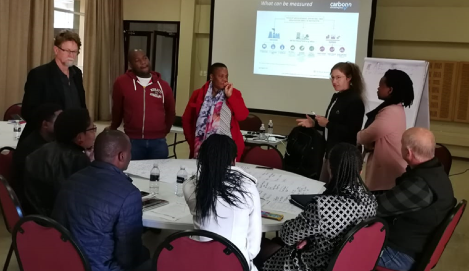 Government officials engaged in key discussions during the mapping session facilitated by ICLEI Africa and  Sustainable Energy Africa.